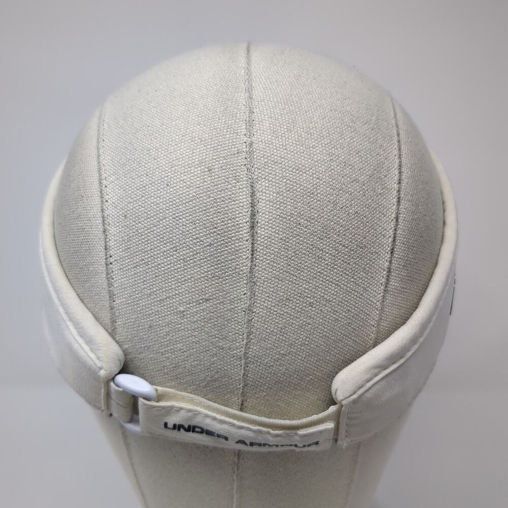 Under Armour Golf Strapback Visor Hat Solid White… - image 5